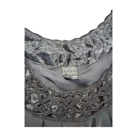 Nicole by Nicole Miller Black Sleeveless Blouse – Size M - Picture 2 of 3